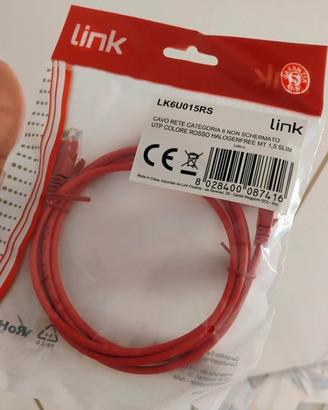 Lotto Cavi Ethernet Cat 6 Slim 1.5m ROSSI