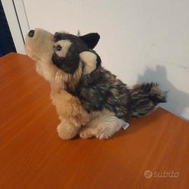 Peluche Cagnolino seduto beige/marrone, alto 26