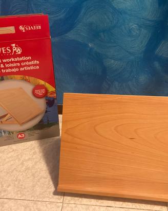 Cavalletto da tavolo, in legno per disegno