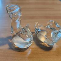 Coppia animali in vetro/cristallo