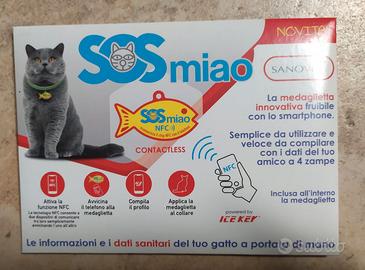 SOS MIAO Sanovit medaglietta NFC Gatto