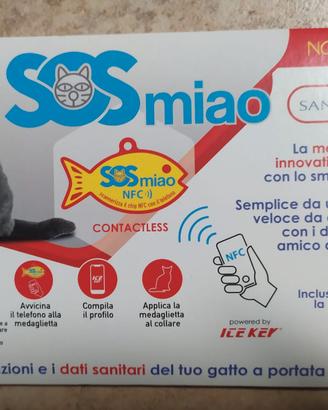SOS MIAO Sanovit medaglietta NFC Gatto