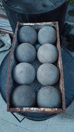 set di 8 bocce e 1 boccino 