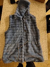 giubbino smanicato in finta pelliccia