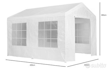 Gazebo 3x4mt bianco