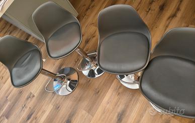 Sgabelli set di 4 cucina / bar grigi in ABS