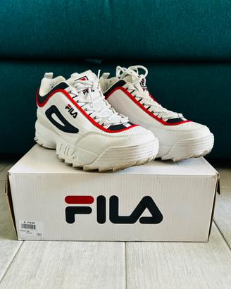 Fila Disruptor bianche/rossi/blu numero 44