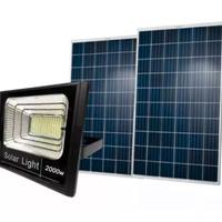 Faro solare 2000W IP67 a led con 2 pannelli solari