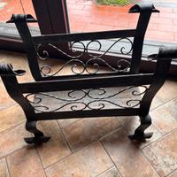 Porta legna in ferro battuto