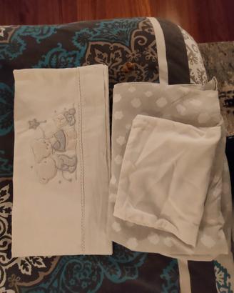 set lenzuola lettino 