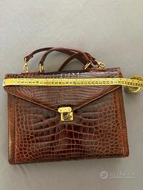 cartella vintage coccodrillo