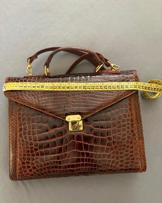 cartella vintage coccodrillo