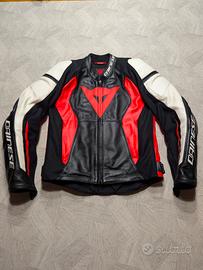 Giacca moto pelle Dainese Racing tg 46