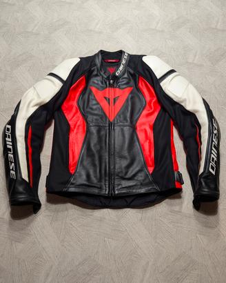 Giacca moto pelle Dainese Racing tg 46