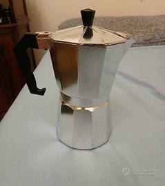 Caffettiera Moka in alluminio nuova x 6 tazze