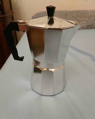 Caffettiera Moka in alluminio nuova x 6 tazze