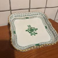 Piatto quadrato Herend Apponyi verde