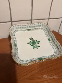 Piatto quadrato Herend Apponyi verde