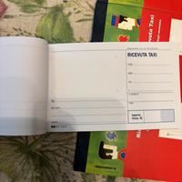 4 Blocchi ricevute taxi 100 fogli  uso mano