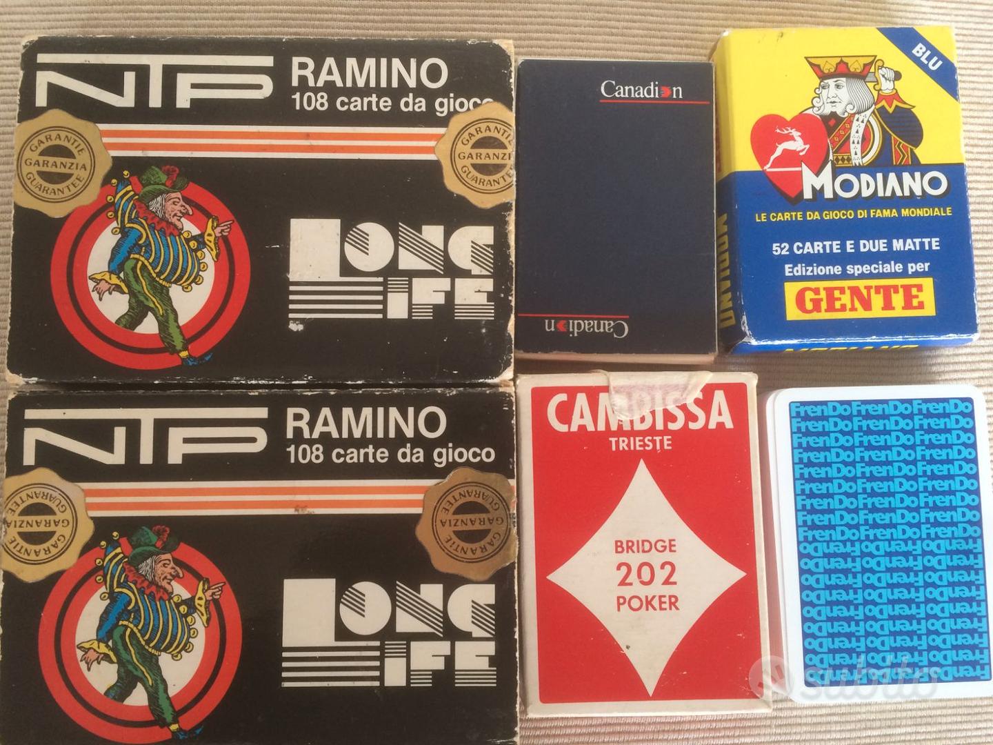 Mazzo di Carte da gioco Francesi POKER Professionali Ramino