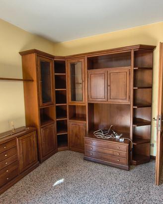 mobile sala con credenza arte povera noce