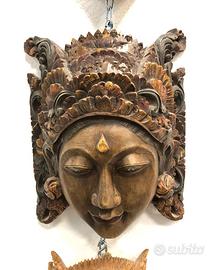 Maschere in legno da parete Asiatiche Originali