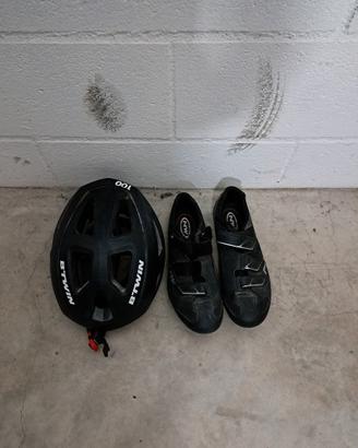 scarpe ciclismo e casco