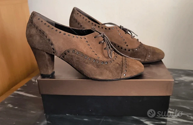 Scarpe in camoscio marroni 37.5