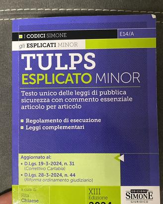 Tulps- testo unico leggi per la pubblica sicurezza