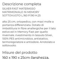 Materasso memory silver fast 