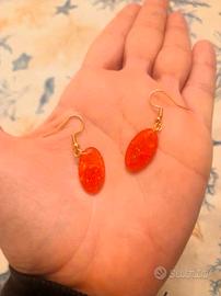 Orecchini pendenti a goccia –Rosso corallo (bijot