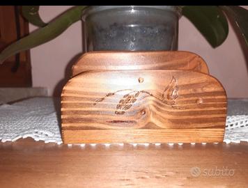 portalettere in legno da tavolo