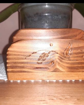 portalettere in legno da tavolo