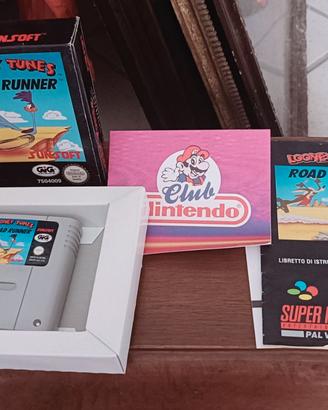 SNES Looney Tunes Road Runner PAL ITA GIG CIB Comp