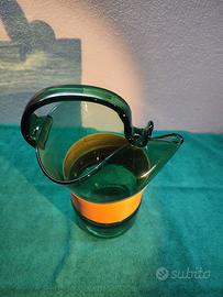 Brocca da cocktail antica 1960 vetro empoli