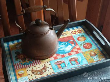 TEIERA RAME con vassoio 