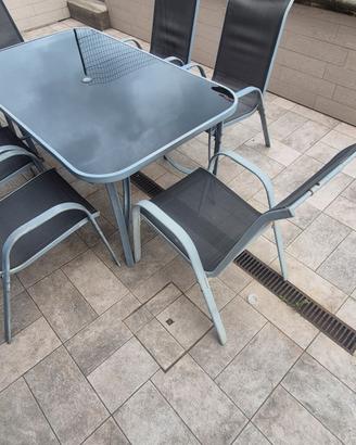 tavolo giardino 6 sedie 