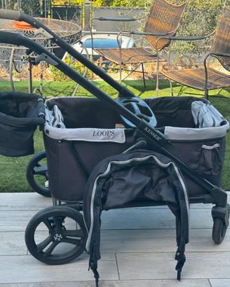 Carrello girello nuovo grande per due gemelli