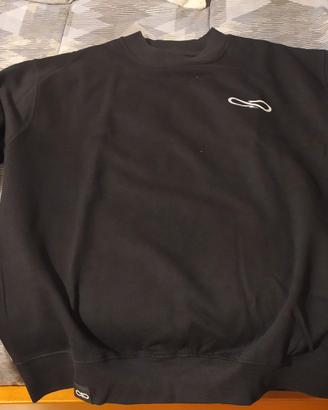 Felpa nera g/collo  tg.L Propaganda