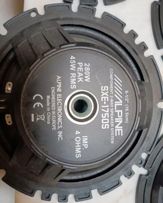 Alpine 4 casse da 16 45w 280w Rms