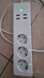 Ciabatta Multipresa Smart Wi-Fi Meross  3 Prese