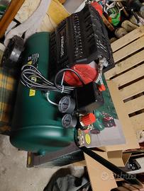 compressore d'aria 24L 10 bar motore con 2cilindri