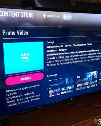 TV 43UM7400PLB LG SMART TV perfettamene funzionant