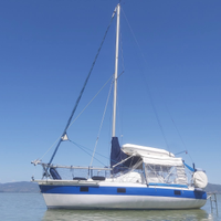 Sloop 6,5 mt, mini cruiser yacht pronto alla boa