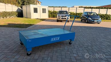 Carrello vasca fusti olio officina