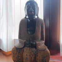 Statua Buddha Indonesia in legno 50 cm