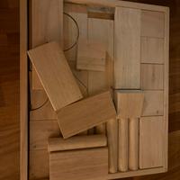 Blocchi in legno Borgione cassetta 46 pezzi gioco