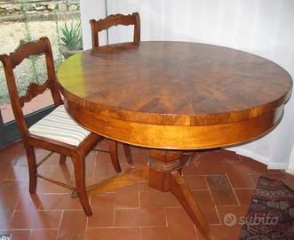 Tavolo tondo in radica