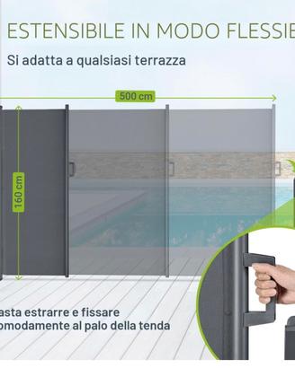 Tenda paravento orizzontale