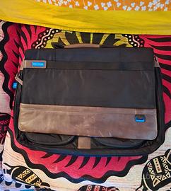 Tracolla Piquadro Pelle Marrone/Nero